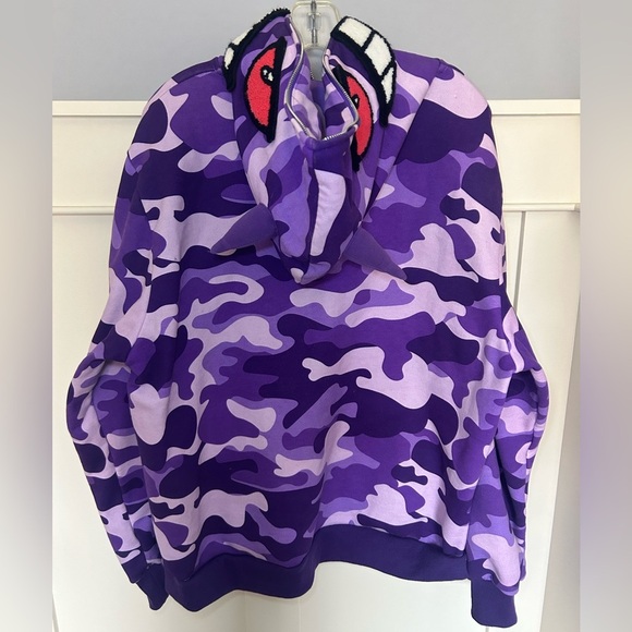 Kanto Starter Gengar purple camo full zip with velcro face - Picture 8 of 9